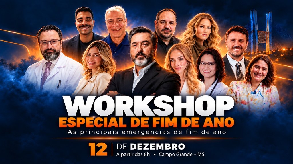 Arte oficial do Workshop Especial de Fim de Ano do IES Instituto — 12 de dezembro, a partir das 8h, Campo Grande, MS